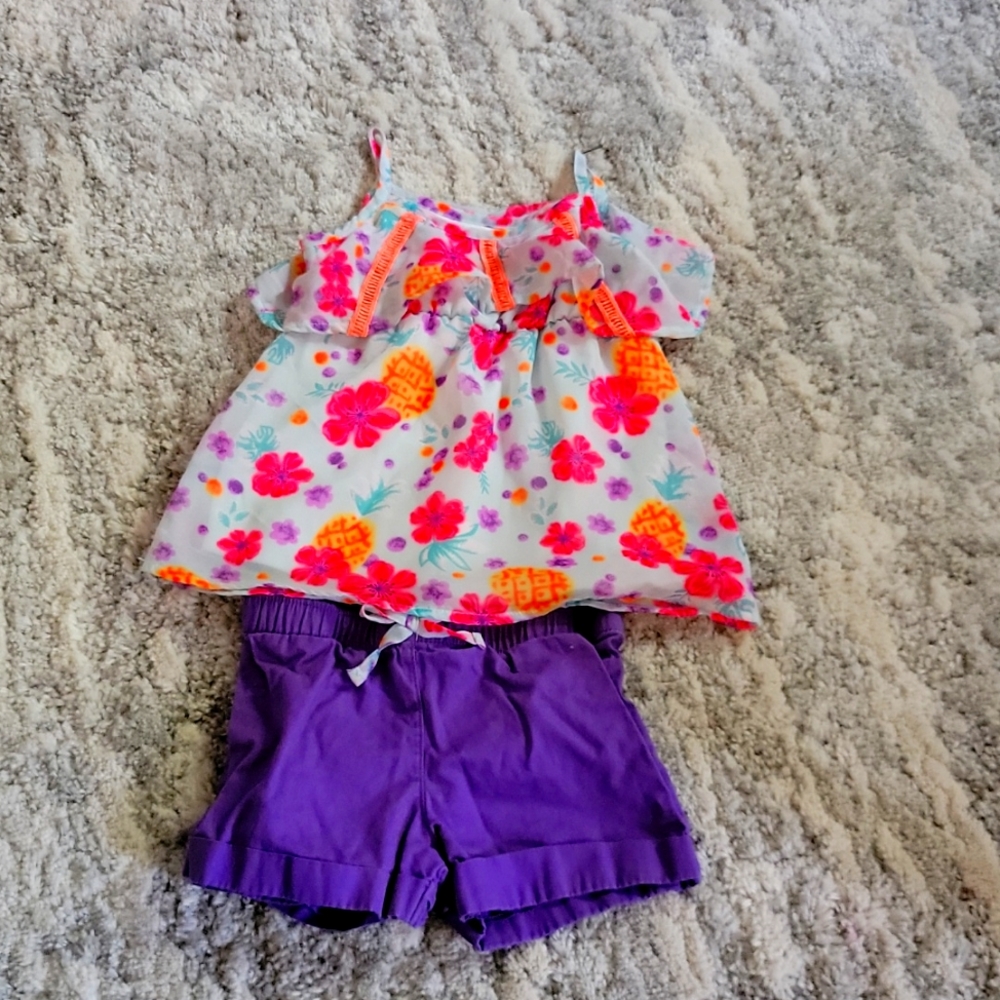 3t girls Hawaiian print outfit